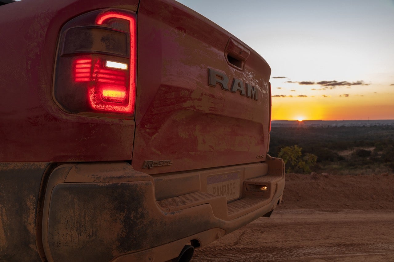 the taillight and tailgate of the new Ram Rampage pickup