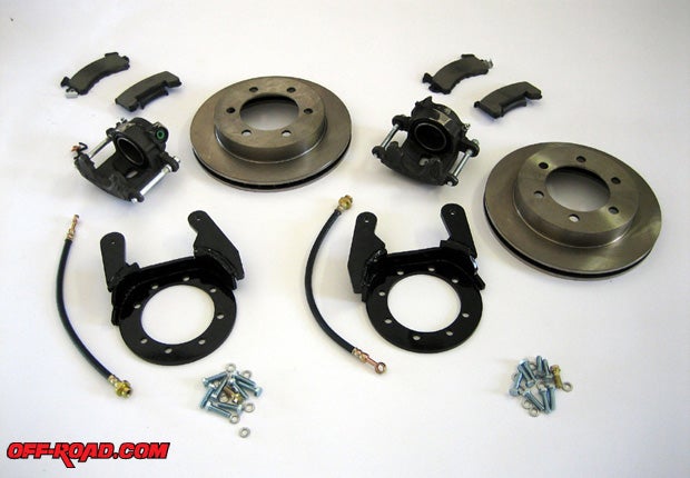 Front disk brake conversion for Toyota Land Cruiser FJ40/F45/FJ55 from JT Outfitters. 