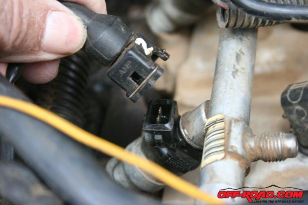 Notice the number on the injectors connector.