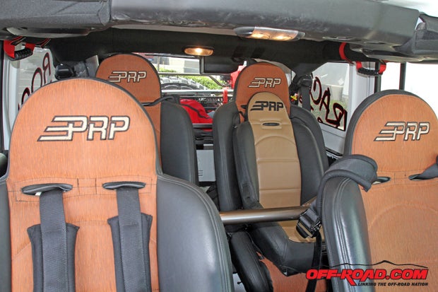 PRP color-matched seats are featured front and rear of the RRM ’12 Wrangler.