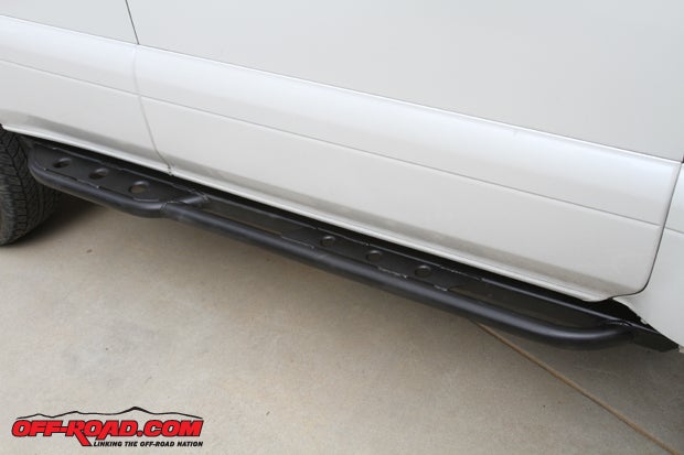The final product looks great. The Metal Tech 4x4 sliders offer great rocker panel protection, and they offer just enough of a step for entering, exiting and loading the vehicle.