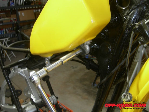 The front mounts were the first to get installed for the fuel tank.
