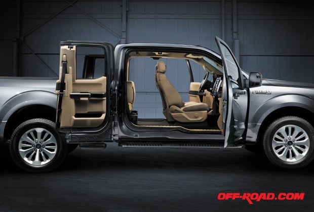 Easy Access: The SuperCab model now features a rear door that opens a full 170 degrees. 