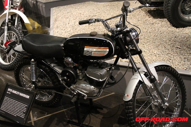 The Aermacchi factory in Italy built the 125cc Harley Davidson Baja 100, but this Italian street bike was heavily modified in its racing form compared to the street version on which it was based. With larger off-road tires that made it ideal for taller riders, the bike propelled the 1971 Harley-Davidson Baja team to eight out of 10 wins in the Baja 1000. The bike won 47 out of the 51 races in which it competed. It was also said to be the favored starter bike of Bruce Ogilvie, Mitch Payton and Mitch Mayes.