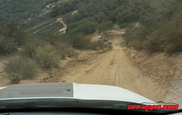 This steep downhill section provided the perfect platform to test the Downhill Assist system, which controls the vehicle's speed so the driver can focus on steering the vehicle. The system works as intended, though we'd prefer to control the throttle and braking ourselves.
