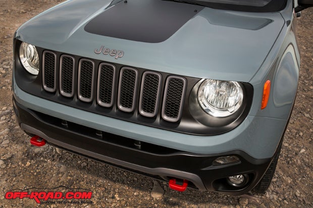 The Renegade features the trademarked seven-slot grille design but it certainly has its own unique sense of style. 