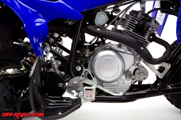 Yamaha took the TTR125 dirt bike motor and tweaked it to compliment the Raptor.