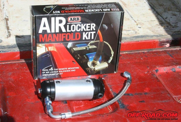 A separate manifold allows me to use the system for air tools, filling tires, as well as operating the air lockers.