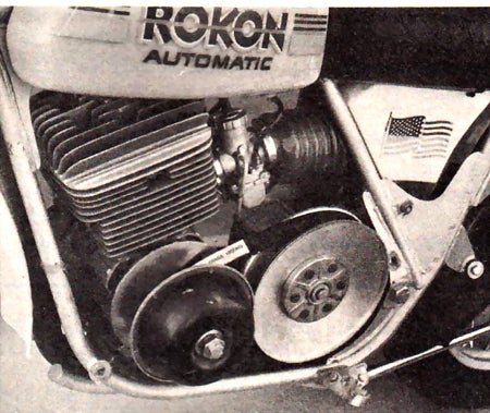 Motocross, enduro and dual-sport Rokon clutches could be tuned with different springs and ramps to suit track conditions.