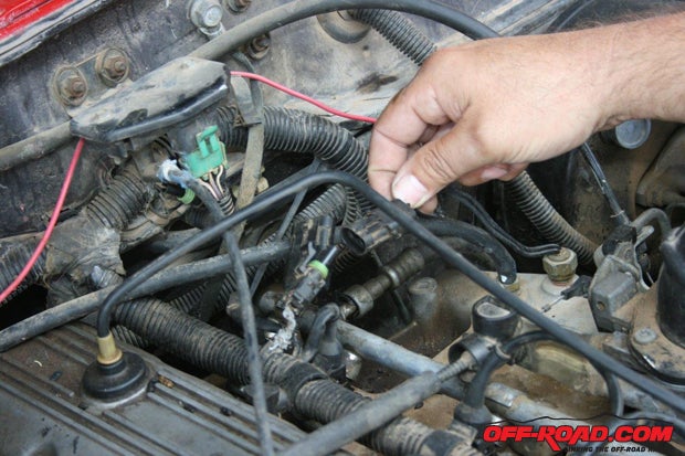 One at a time, disconnect the control wires from the injectors.