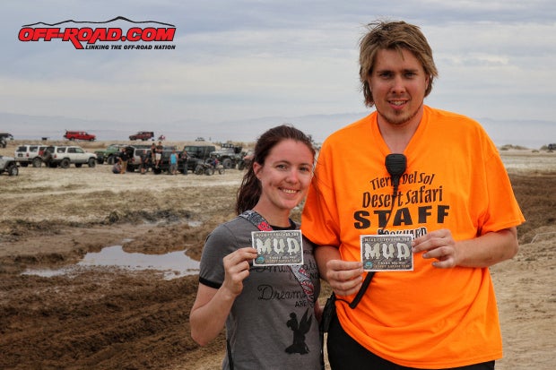 John Gray and Kimmeri Ness from TDS worked hard all weekend by getting people stoked on running their rigs at the new Mud Pit area. They also gave away special TDS MUD stickers to participants after getting dirty.