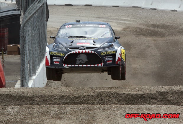Brian Deegan pulled away from the pack in the final to earn the victory. 