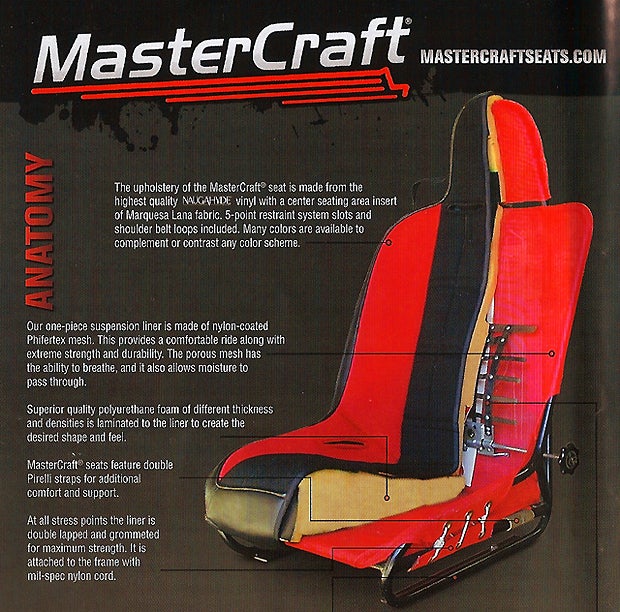 The MasterCraft Rubicon bench seat is made in the USA by a team of highly skilled craftsman.