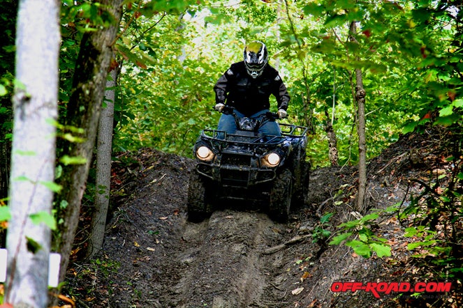 The Brute Force 300 may be priced as an entry-level vehicle in the Brute Force lineup, but it isn't lacking in fun factor on the trail. 