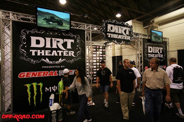 The Dirt Theater, presented by General Tire and Monster Energy, showed movies of last years Mint 400 and King of the Hammers all day long.