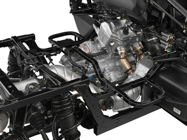 The new Pioneer features an all-new 999cc liquid-cooled, twin-cylinder four-stroke engine.