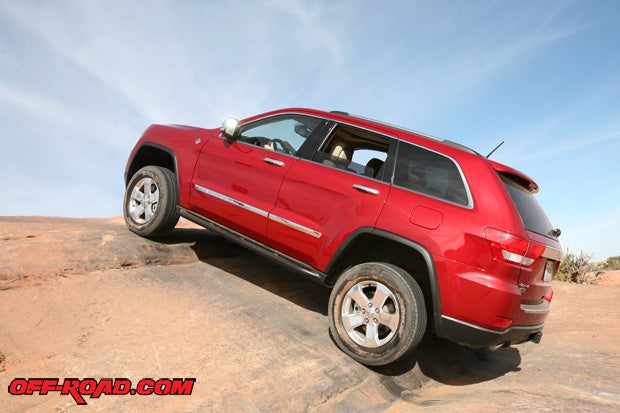 This stock Grand Cherokee took on Fin and Things with no trouble. 