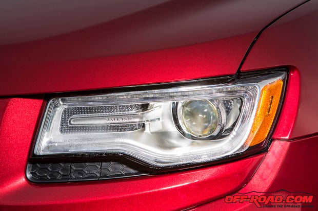 New headlights are part of the updates to the 2014 Grand Cherokee. 