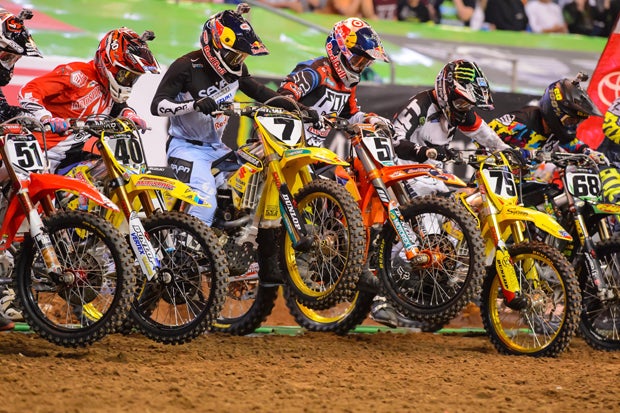 James Stewart (7) managed a fifth-place finish inspite of being sick in Houston, and he moved ahead of Ryan Dungey (5) in the standings. 