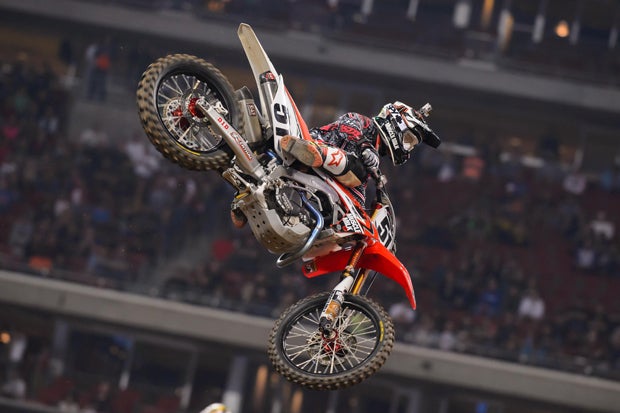 Justin Barcia was unable to catch Villopoto but earned a solid second-place finish in Houston. 