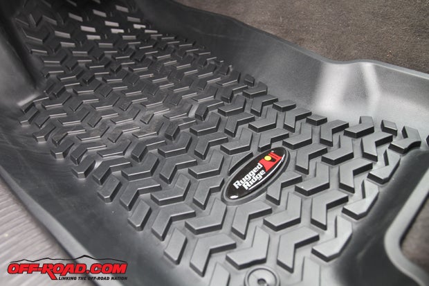 Rugged Ridge’s new All Terrain Floor Liners feature a raised Chevron-style pattern for added traction in your truck or SUV.
