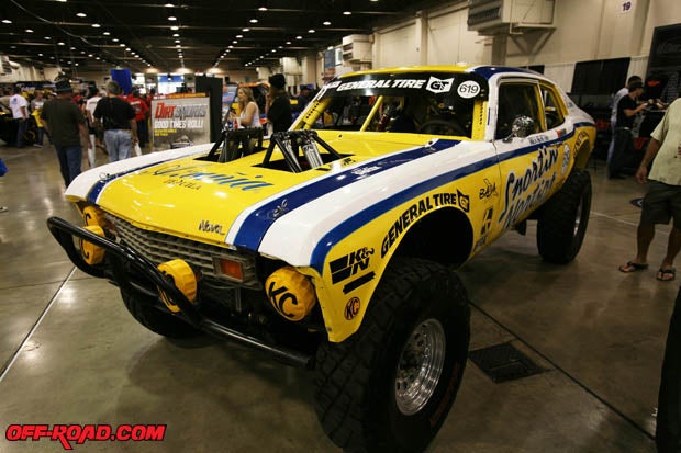 The "Snortin Nortins" is a modified '71 Chevy Nova that owners Rick "Hurricane" Johnson and driver Jim "Rooster" Riley drove to first place in class at the NORRA Mexican 1000 rally this past year. 
