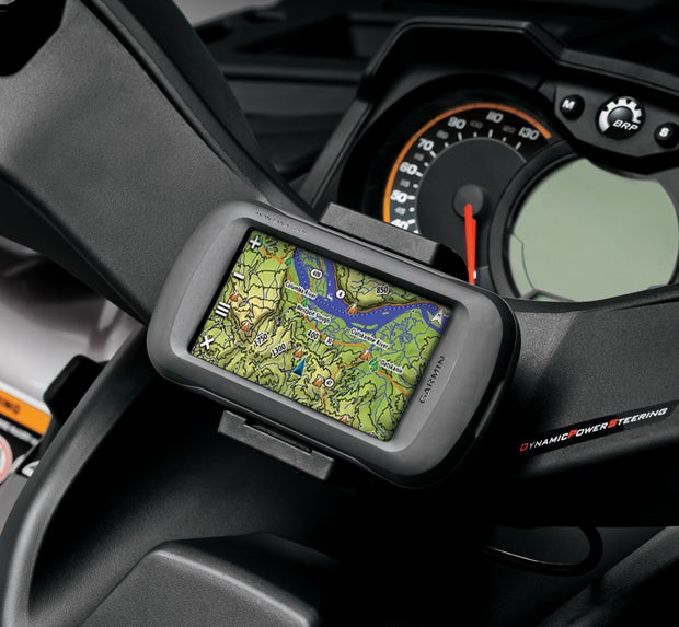 The 2014 Outlander Max 1000 Limited model features upgraded features such as a GPS. 