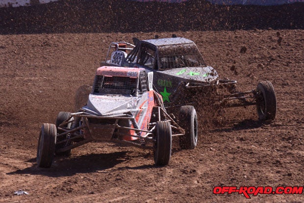 Justin Davis was able to work through the pack to take the final podium spot in Pro Buggy. 