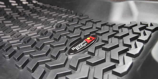 Rugged Ridge says the 3/8-inch tread is two to three times taller than more mats on the market. 