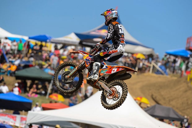 Ryan Dungey didn't earn a win at Hangtown, but he did finish a solid 2-2 for second overall. 