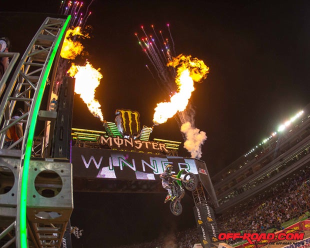 Ryan Villopoto put an exclamation point on his championship season with his 41st career victory Saturday night. 