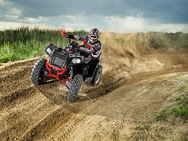 The new Scrambler XP 850 is one of the highlights in Polaris' 2013 lineup. 