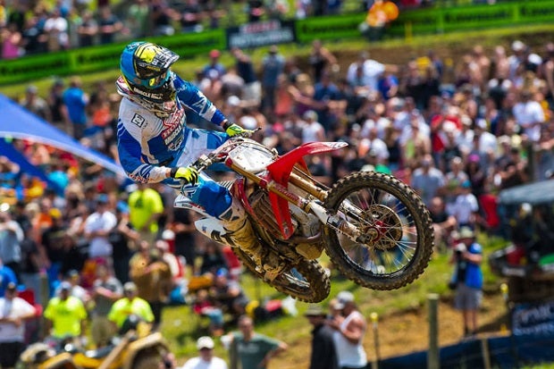Trey Canard had a solid weekend and earned third overall for his effort behind 450 point leader Ken Roczen. 