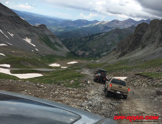 After a short stop at FJ Summit in Ouray, Colorado, we traveled over Imogene Pass and made our way toward Telluride on the first day of our trip with Toyota and Expedition Overland.